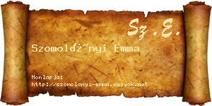 Szomolányi Emma névjegykártya